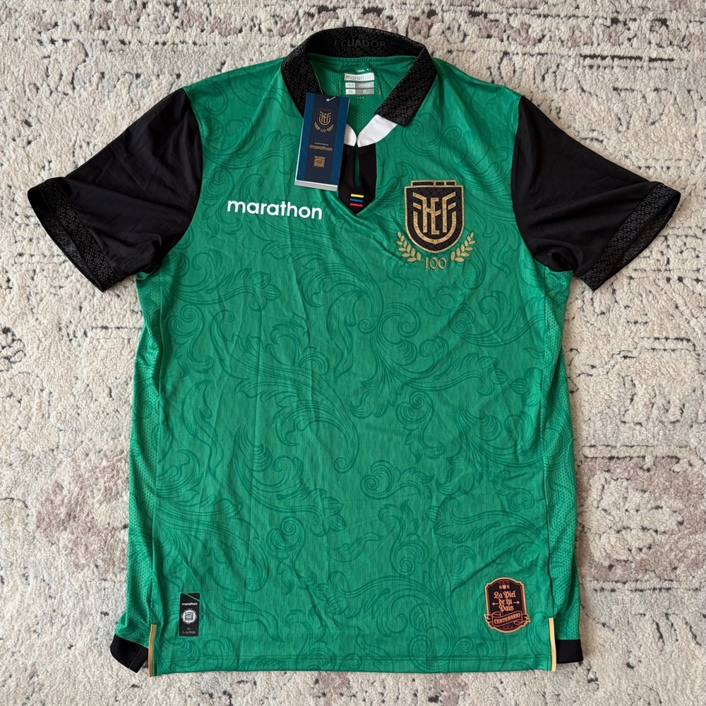 Marathon Authentic Ecuador 100 Years Edition Centenario Green Jersey Men’s Sz: M